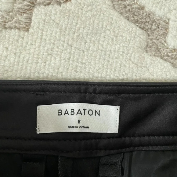 Aritzia Babaton Command High Waisted Vegan Leather Pants Black Size 8 - Picture 8 of 11